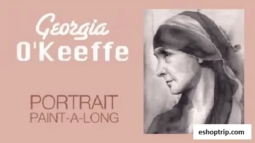 Georgia OKeeffe Portrait Paint a Long Simple Watercolor Portrait