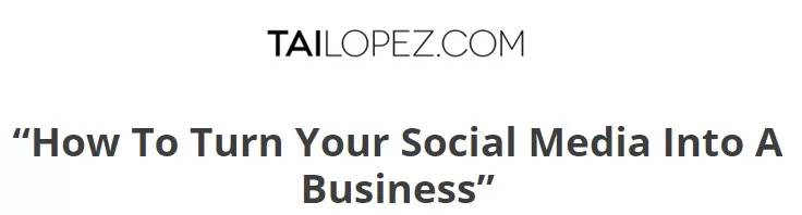 Tai Lopez Social Media Secrets