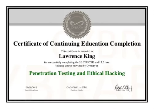 Cybrary Penetration Testing and Ethical Hacking
