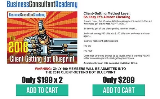 Business Consultant Academy Client Getting Bot Blueprint 2018