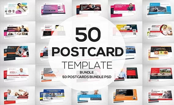 CreativeMarket Business Templates 50 Business Postcard Bundle