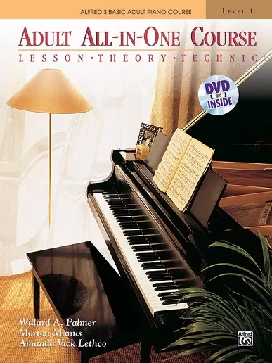 Alfreds Adult All In One Course Lesson Theory Technic Level 1 Piano Book Dvd