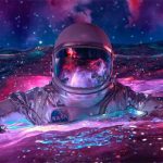 Astronaut Animation Motion Graphics Rendering in Cinema 4D Redshift