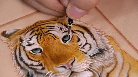 Leather Carving Course Tiger
