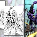 How to Draw a Superhero Scene Sketch to Colors
