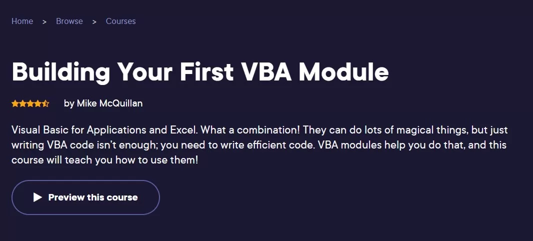 Building Your First VBA Module Building Your First VBA Module