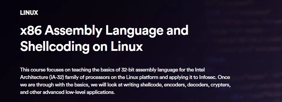 INE x86 Assembly Language and Shellcoding on Linux INE x86 Assembly Language and Shellcoding on Linux