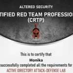 Certified Red Team Professional (CRTP) | Altered Security