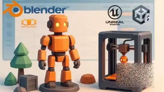 Blender 3D Game Assets, Texturing & 3D Printing Models Blender: 3D Game Assets, Texturing & 3D Printing Models - Image 1