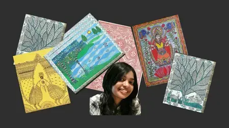 Madhubani Paintings - Intermediate Madhubani Paintings - Intermediate - Image 1