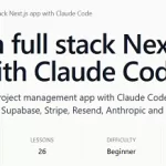 Gregory John - Build a full stack Next.js app with Claude Code